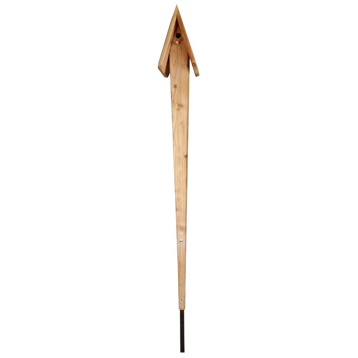 WEIDENPROFI Nistkasten, Vogelhaus mit Standfuss aus Lärchenholz, Modell Wolkenheim, Höhe ca. 210 cm,