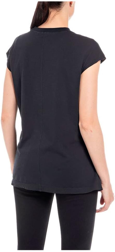 Replay Damen T-Shirt XS 099 Blackboard, XS 099 Blackboard