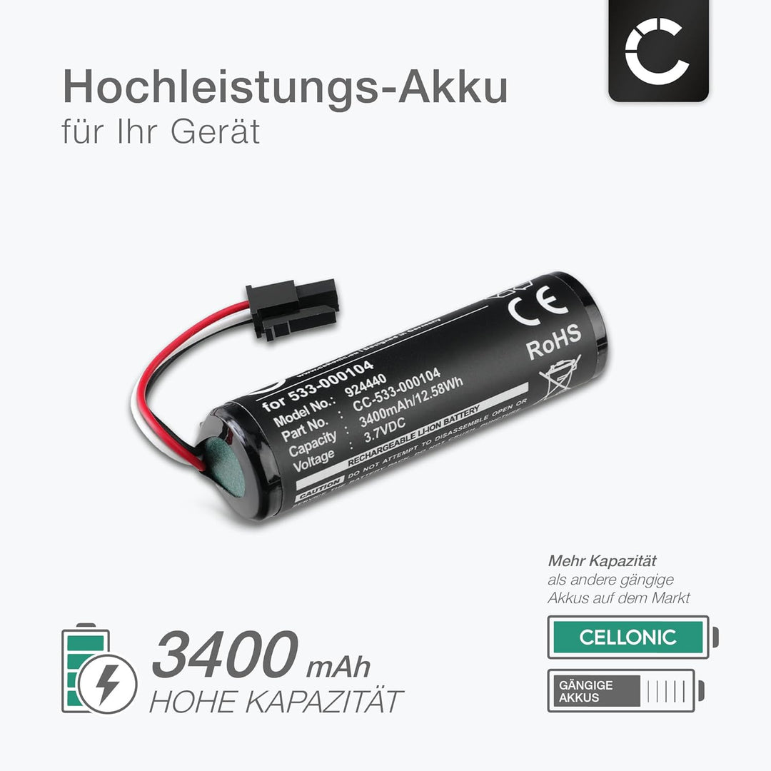 CELLONIC 1x Akku für Lautsprecher Kompatibel mit Logitech UE MegaBoom 2, S00151, S-00122, 533-000104