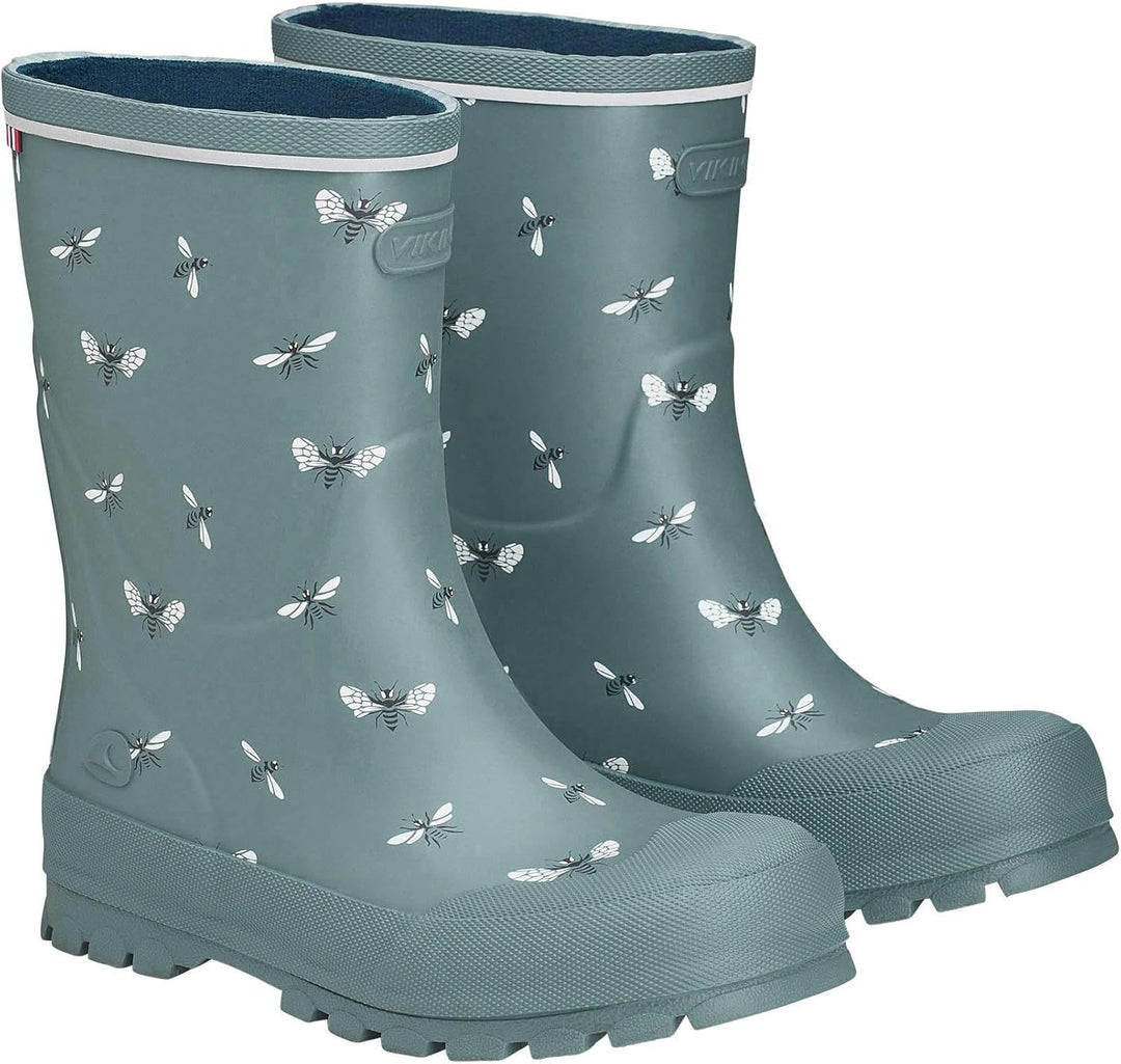 Viking Unisex Kinder JollyGummistiefel 28 EU Bluegreen White, 28 EU Bluegreen White
