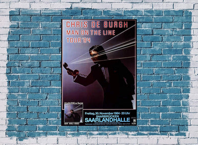 Chris de Burgh - Man On Tour, Saarbrücken 1984 » Konzertplakat/Premium Poster | Live Konzert Veranst