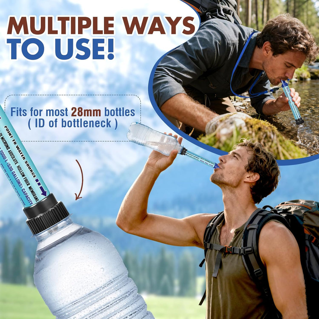 Wasserfilter Outdoor 2000L Mini Tragbarer Camping Wasseraufbereitung Entfernt 99.99% Bakterien Filte