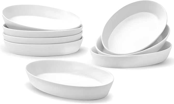 UIBFCWN Keramik Auflaufform 8er Set, 19 x11,5 x 3,5cm, 340ML Kleine Backform, Mini Auflaufformen für