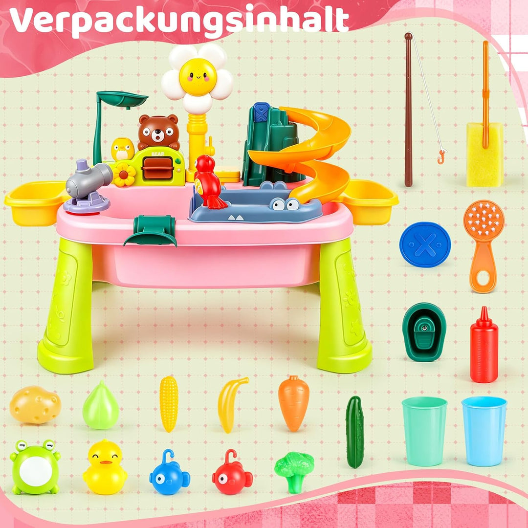 Kinder Spülbecken, Kinderwaschbecken mit Wasserkreislauf, Waschbecken Kinder mit Wasserfunktion, Was