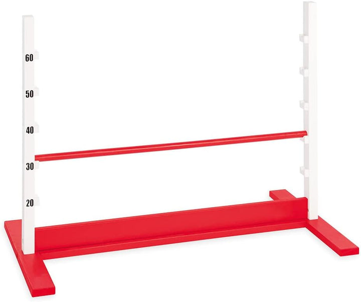 PINOLINO Hindernishürde Hoppe, Weiss/Rot, 1 Stück, Koordinationstraining – Ideal für Steckenpferd-Re
