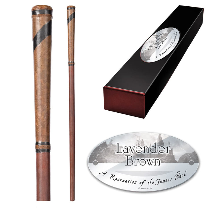The Noble Collection - Lavender Brown Character Wand - 15in (38cm) Wizarding World Wand with Name Ta