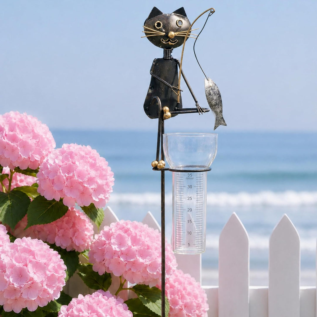 Pommerntraum ® | Regenmesser Niederschlagsmesser Pluviometer Gartendeko Gartenstecker Gartenfigur Ka