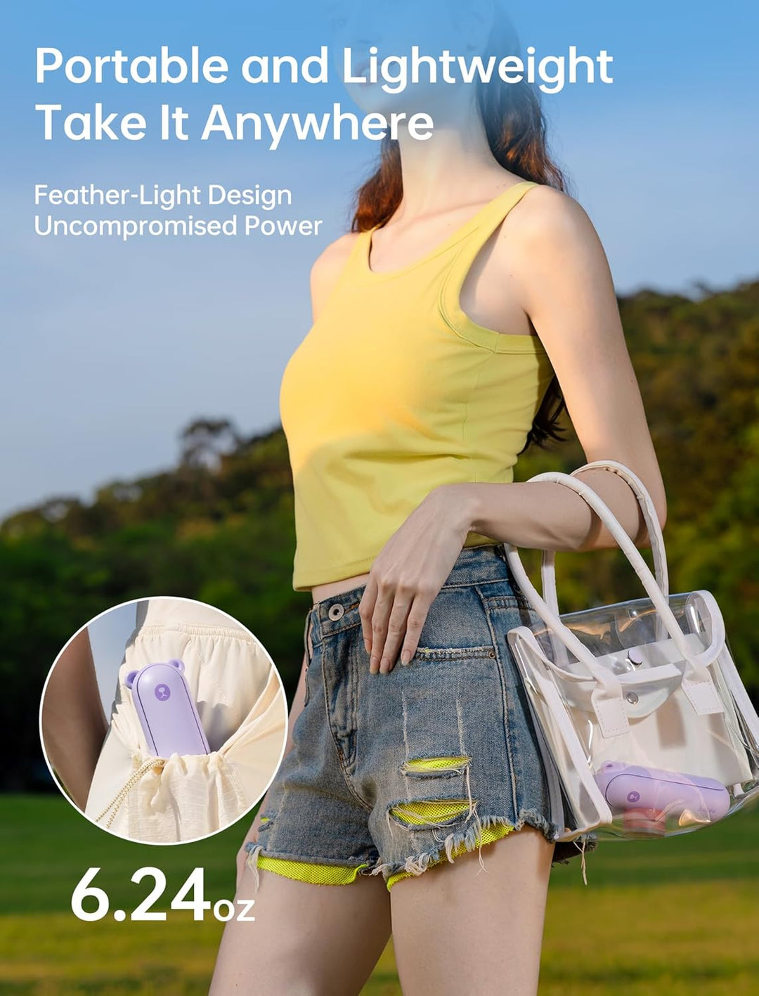 JISULIFE Handventilator Mini Ventilator 3 IN 1, mit 4500 mAh Powerbank USB Akku Klein, Batteriebetri