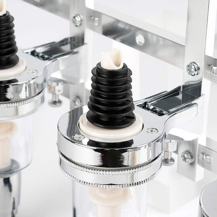 6 Flaschen Getränkeportionierer Bar Butler Wand Flaschenhalter Saft Getränkespender für Cocktail, Ba