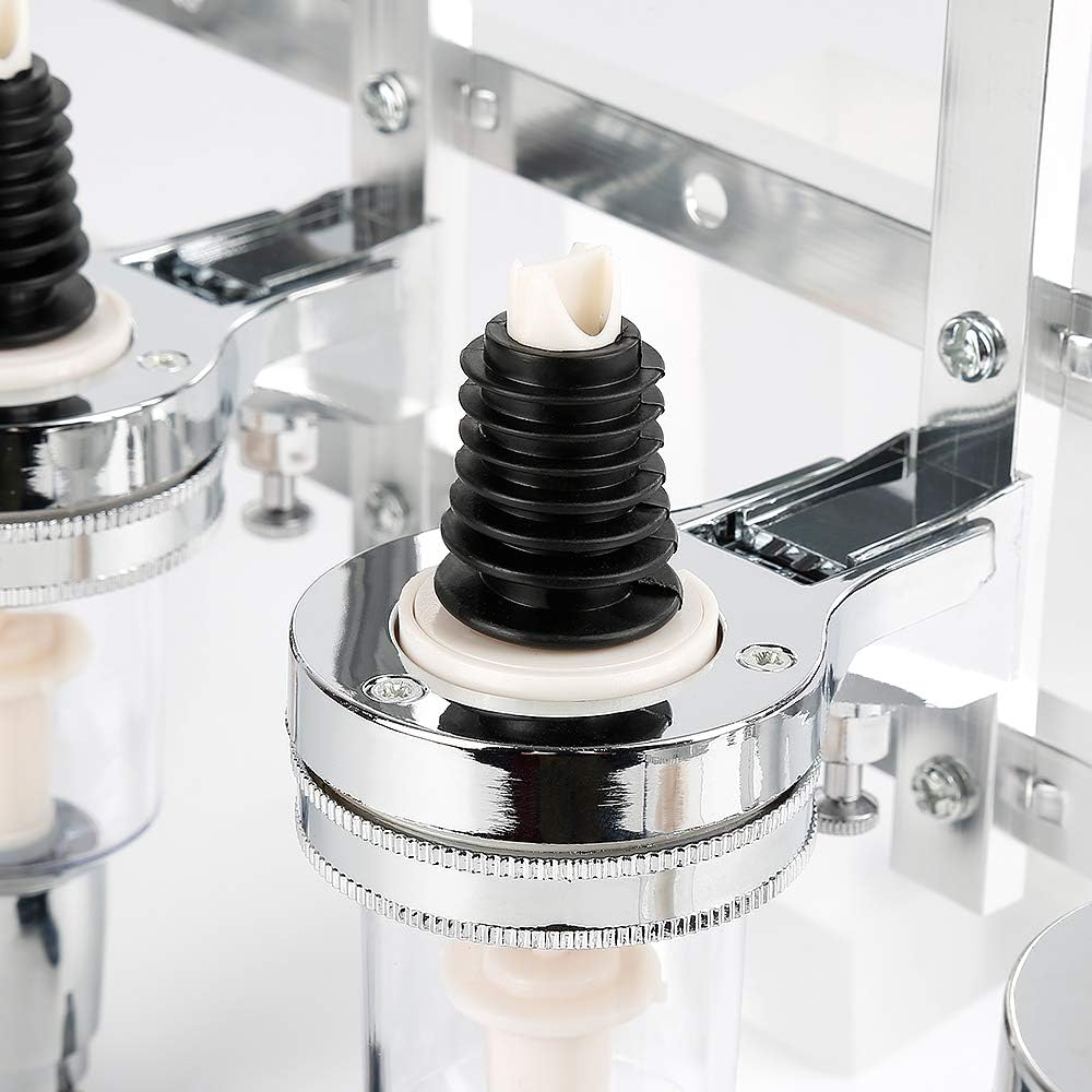 6 Flaschen Getränkeportionierer Bar Butler Wand Flaschenhalter Saft Getränkespender für Cocktail, Ba