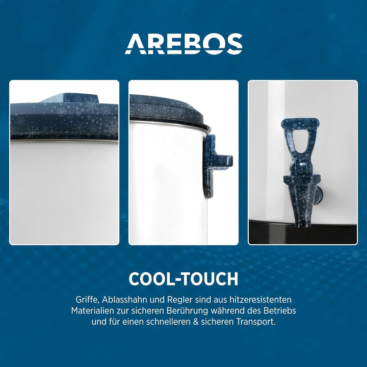Arebos Einkochautomat 1800 W | Einkochtopf 28 L | mit Timer, Thermostat & Überhitzungsschutz | stufe