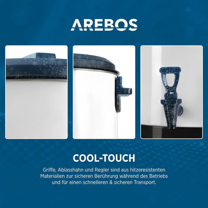 Arebos Einkochautomat 1800 W | Einkochtopf 28 L | mit Timer, Thermostat & Überhitzungsschutz | stufe