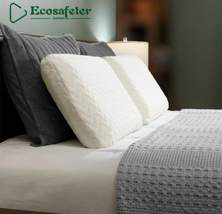 Memory Foam Kissen Kopfkissen für erholsamen Schlaf- Ergonomisches Nackenstützkissen mit Hoher Dicht