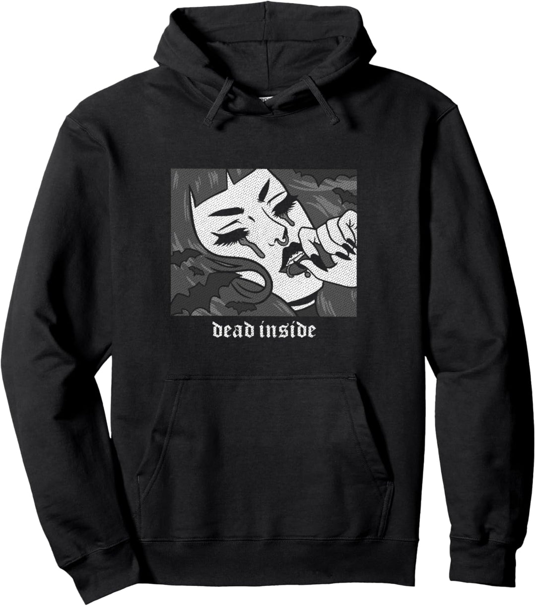 Goth Punk Dead Inside Occult Grunge Witch Pop Art Egirl Pullover Hoodie