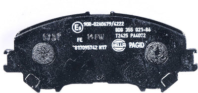 HELLA PAGID 8DB 355 021-861 Bremsbelagsatz - T2425 - Dicke/Stärke: 16.7mm - mit akustischer Verschle