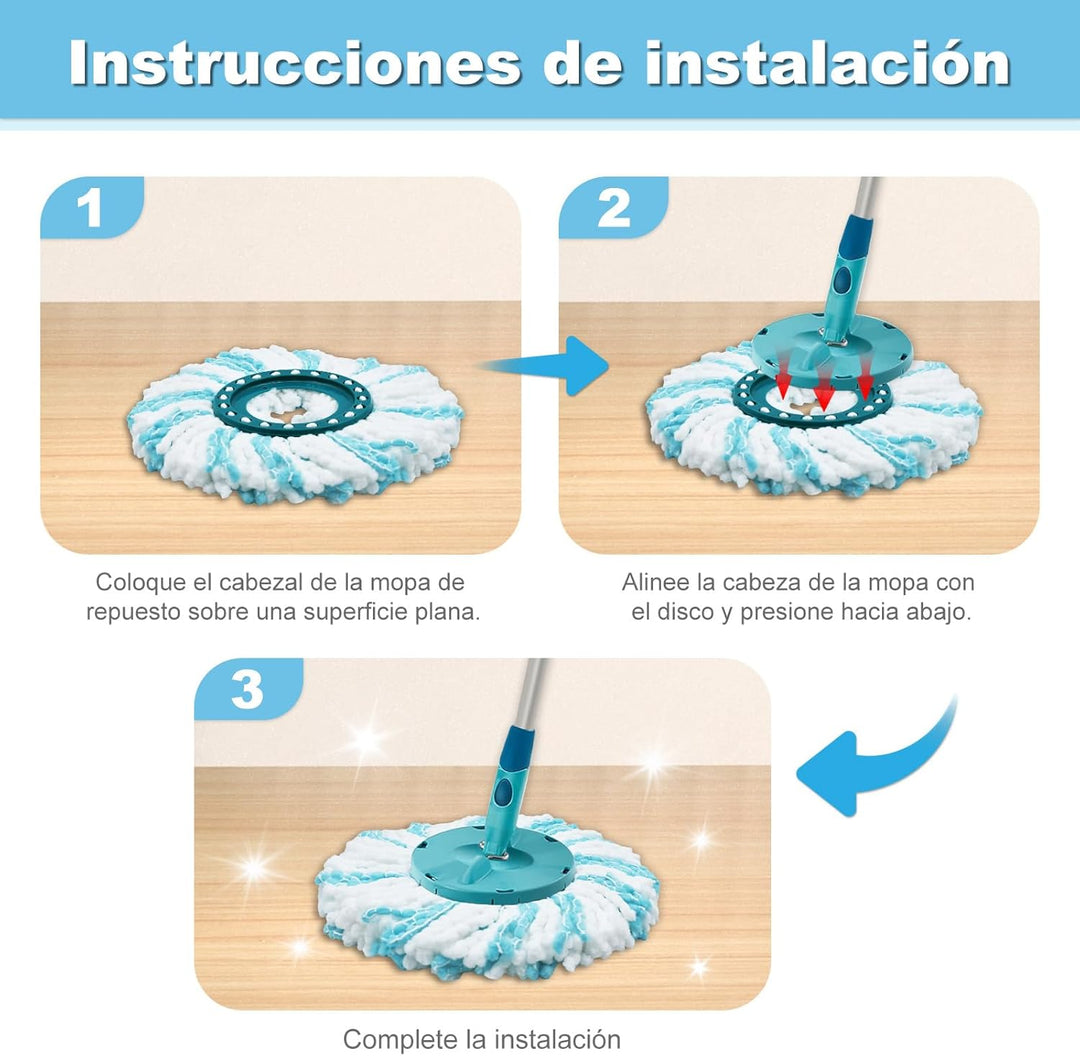 Bodenwischer Ersatzbezug, Wischmopp Bezug Kompatibel Mit Leifheit Clean Twist Disc Mop Ergo Wischmop