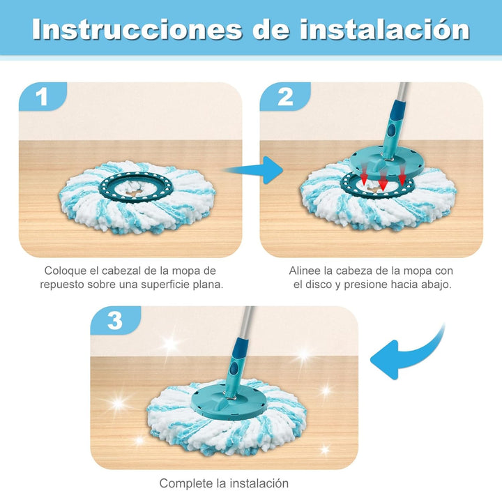Bodenwischer Ersatzbezug, Wischmopp Bezug Kompatibel Mit Leifheit Clean Twist Disc Mop Ergo Wischmop