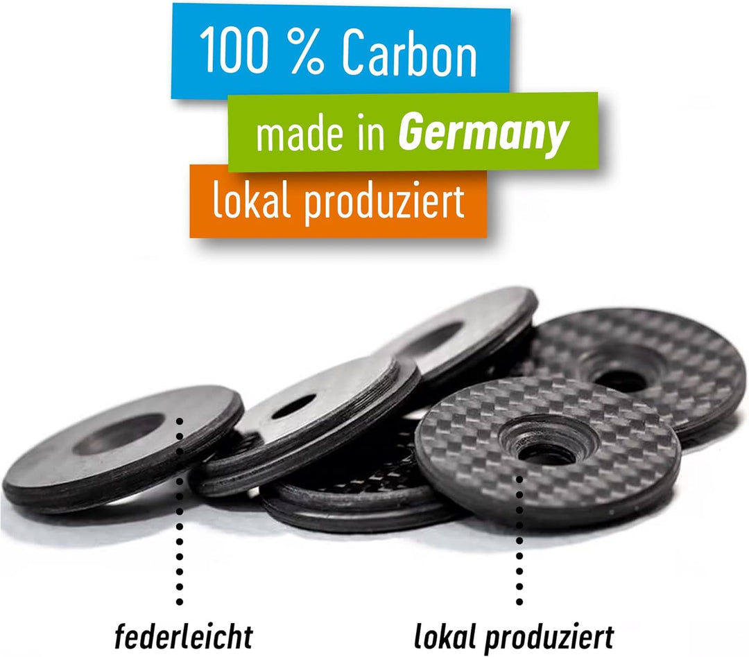 Riesel Design® 1x stem:Cap Ahead Kappe aus Carbon inkl. Aluminium Schraube für Rennrad, Cyclocrosser
