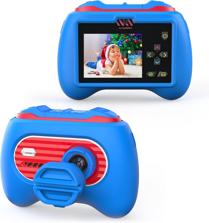 Kriogor Kinder Kamera, Digital Fotokamera Selfie und Videokamera mit 16 MP/Dual Lens/ 2 Inch Bildsch