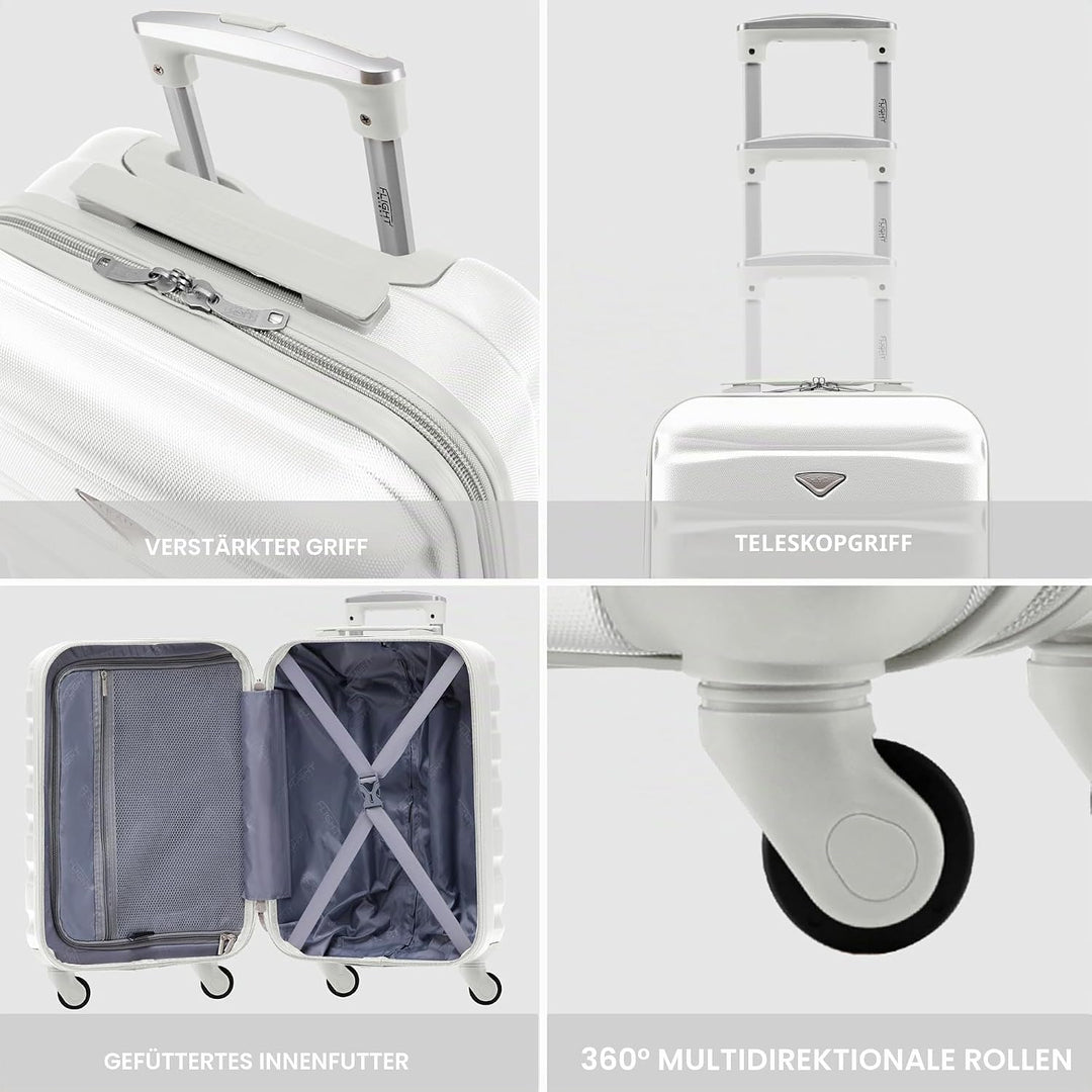 Flight Knight ABS-Hartschalenkoffer Kabinen- und Handgepackoptionen, die fur uber 100 Fluggesellscha