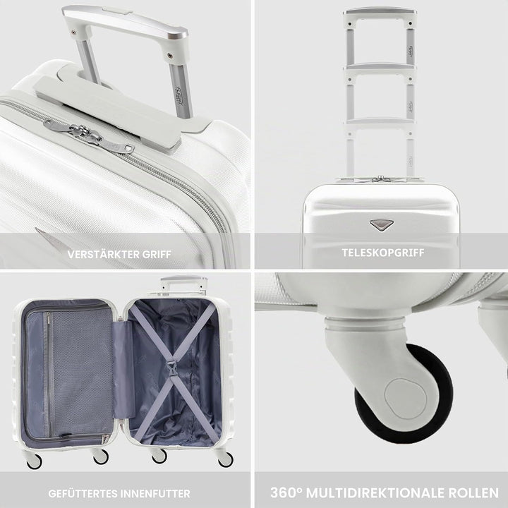 Flight Knight ABS-Hartschalenkoffer Kabinen- und Handgepackoptionen, die fur uber 100 Fluggesellscha