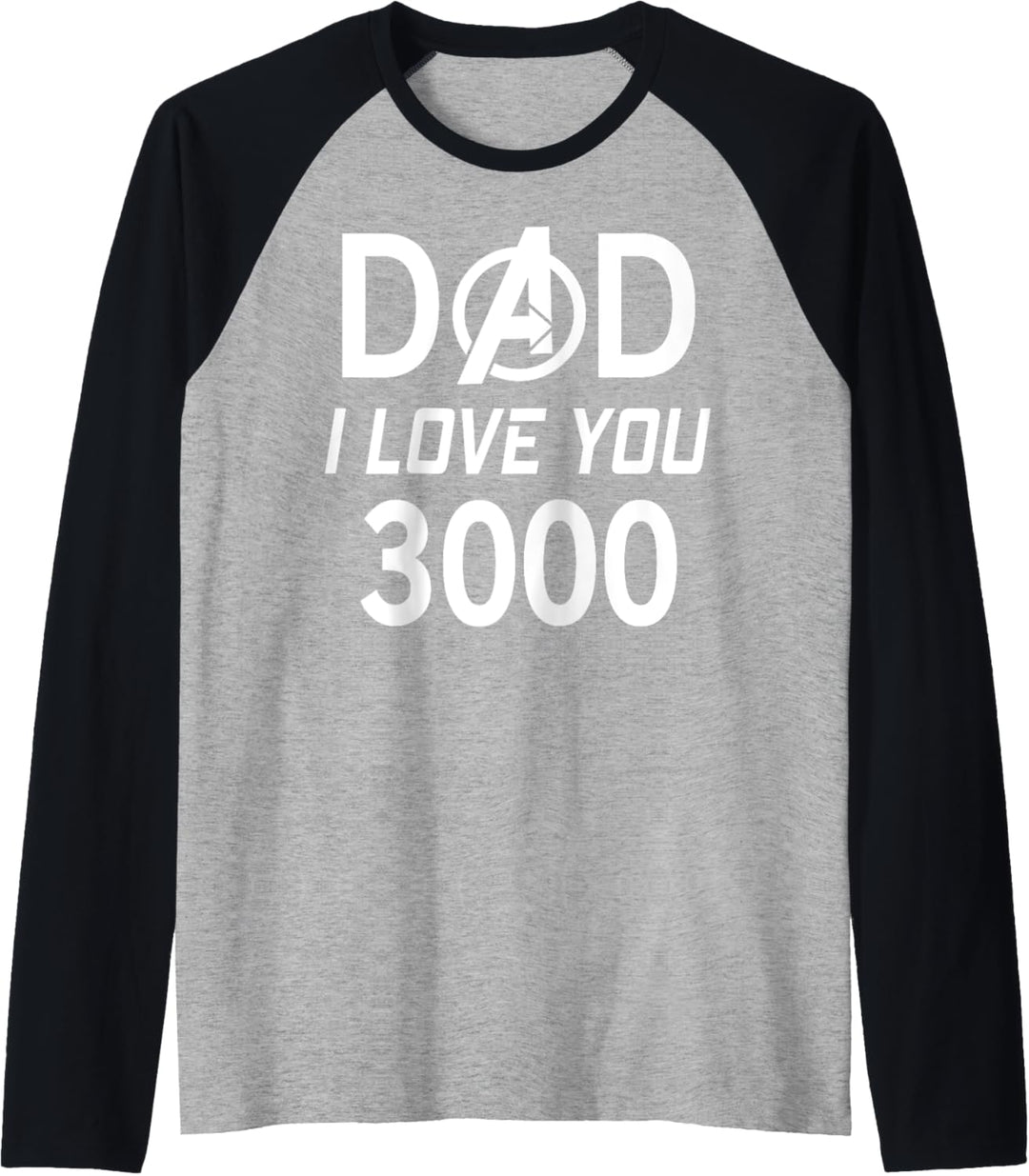Marvel Avengers Iron Man Papa ich liebe dich 3000 Text Raglan