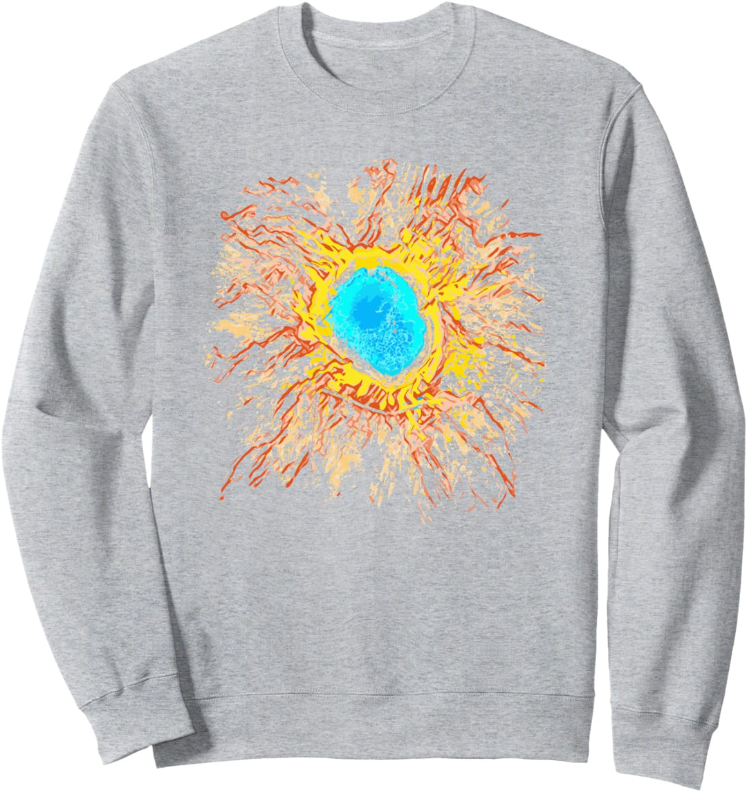 Artistic Grand Prismatic Spring Minimalist Yellowstone Sweatshirt