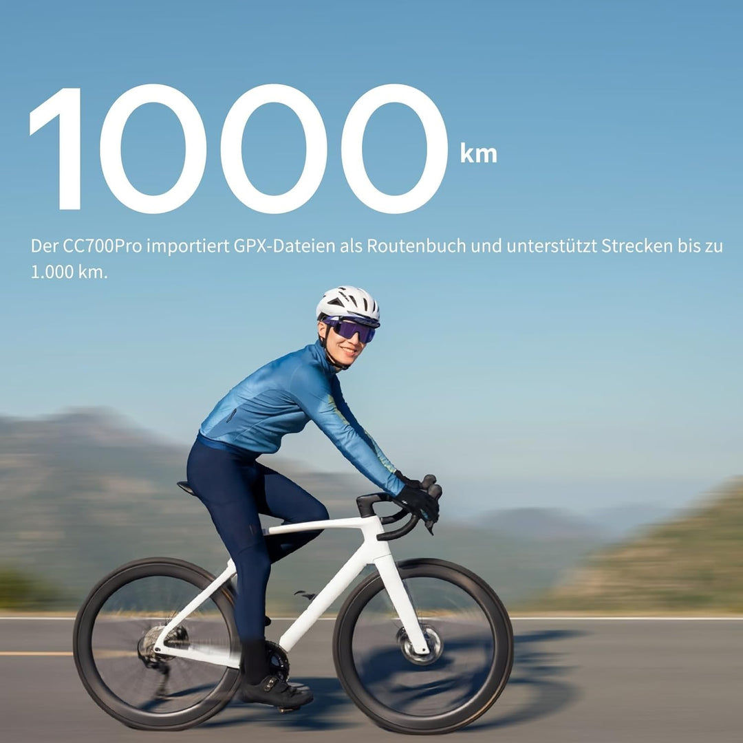 GEOID CC700 Pro GPS Fahrradcomputer mit 2,8 Zoll Touchscreen Farbbildschirm – Kabelloser Fahrradtach