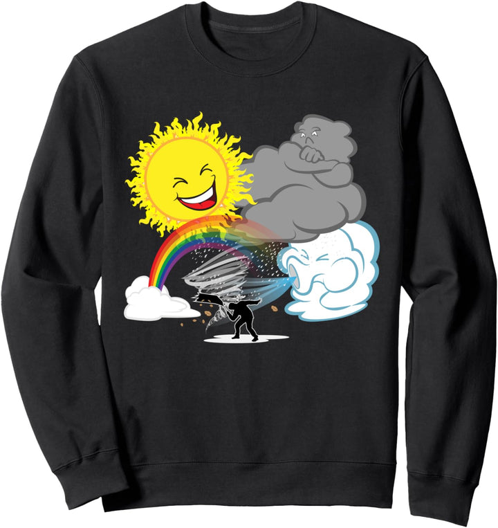 Wetter Vorhersage Regen Wind Schnee Sonnenschein Geschenk Sweatshirt