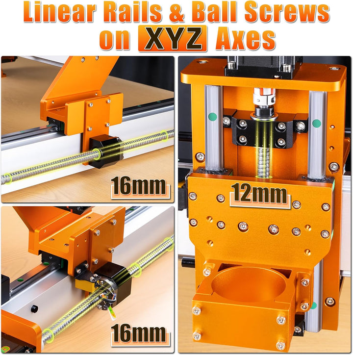 FoxAlien XE-Ultra Core Desktop CNC-Fräsmaschine, 17x17in aktiver Bereich mit NEMA 23 Schrittmotor mi