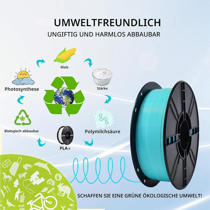 iBOSS PLA Plus (PLA+) 3D-Drucker Filament 1,75mm, Massgenauigkeit +/- 0,02 mm 1 kg Spule (2,2 LBS),