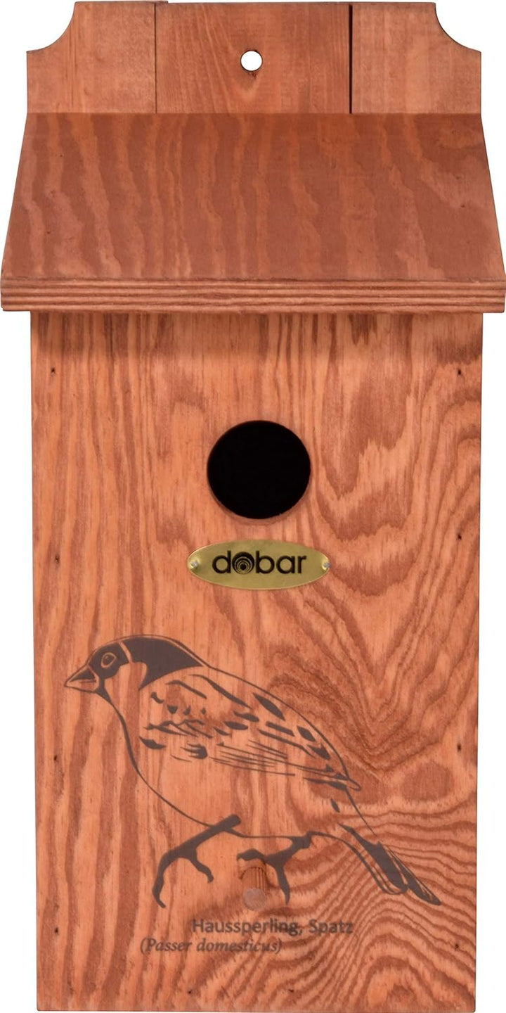 dobar® green label 22364FSCe Nistkasten "Haussperling" - Sperlingskasten Holz - Nisthilfe für Wildvö