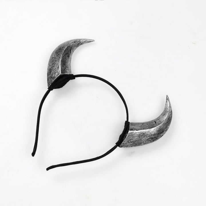keland Maleficent Hörner Haarreif Tiefling Hörner Kopfschmuck Teufelshörner Halloween (G-Grau), G-gr