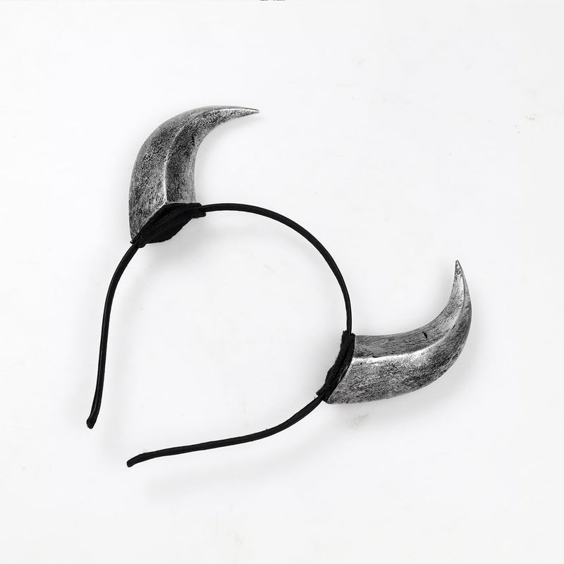 keland Maleficent Hörner Haarreif Tiefling Hörner Kopfschmuck Teufelshörner Halloween (G-Grau), G-gr