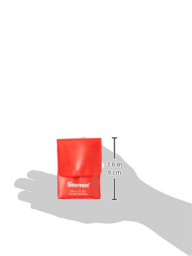 Starrett S117PC Körner Set, 1/16", 5/64", 3/32", 1/8", 5/32" Durchmesser, im Kunststoffkoffer