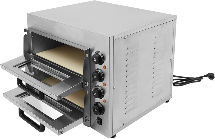 Kommerzieller Edelstahl Pizzaofen Backofen für den Innenbereich, elektrischer für die Arbeitsplatte