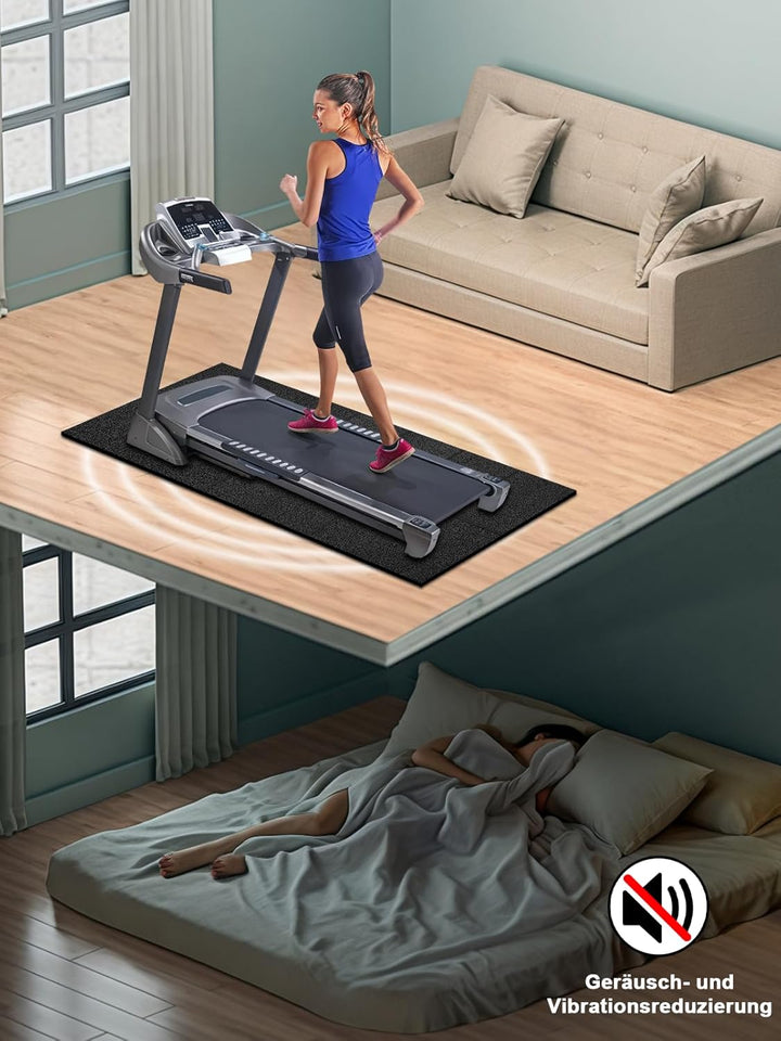 Faltbare Bodenschutzmatte Fitness Unterlegmatte für Fitnessgeräte, 160x75cm/180x80cm/244cmx91cm,6mm