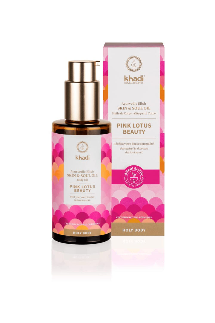 khadi PINK LOTUS BEAUTY Ayurvedisches Elixier Skin & Soul Oil, Harmonisierendes Sinnes-Öl, ausgleich