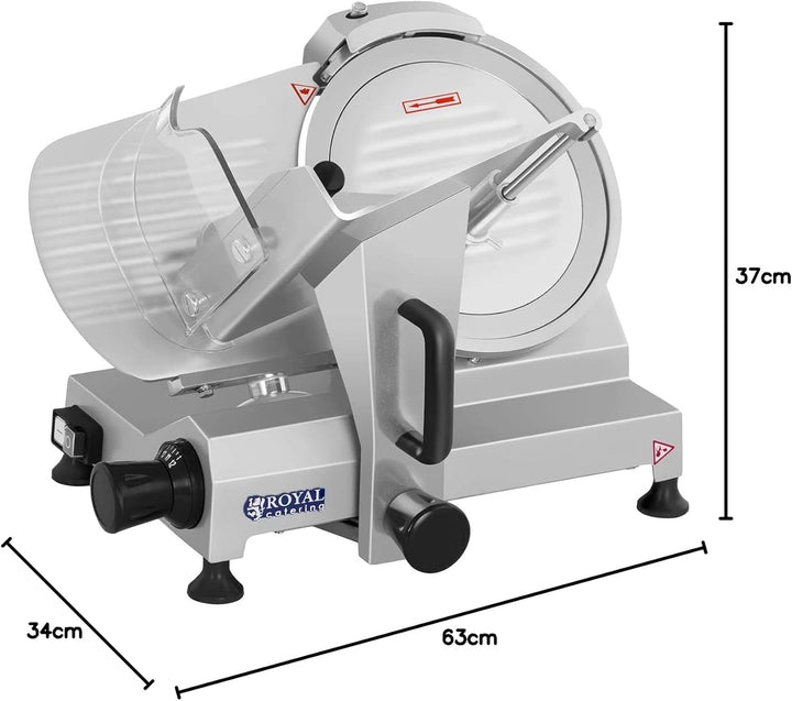 Royal Catering Aufschnittmaschine Allesschneider Brotschneidemaschine RCAM-250 (48 x 38 x 37 cm, 150