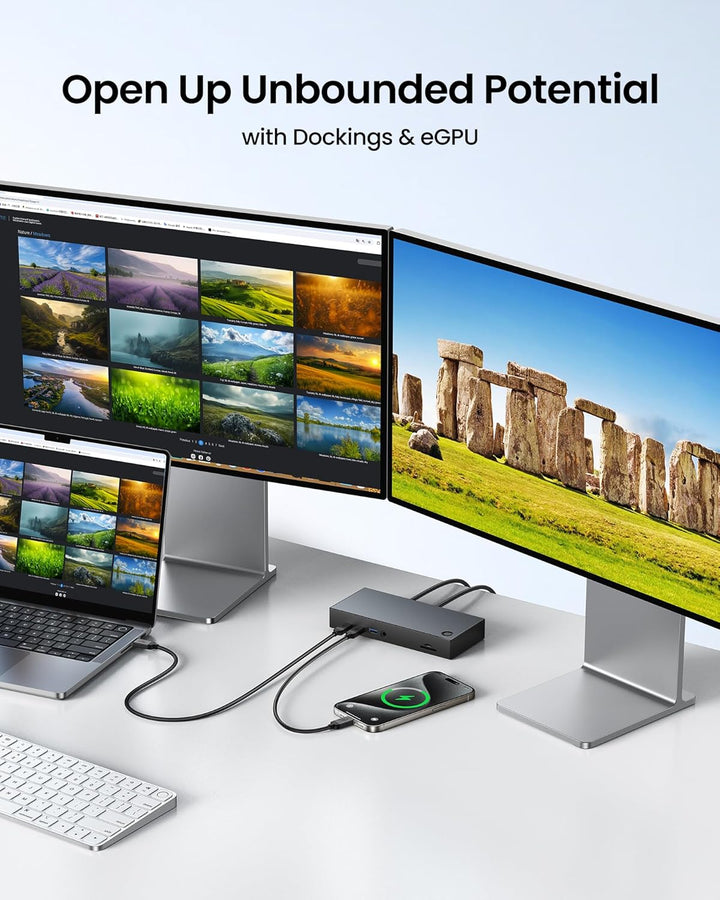 Silkland USB4 Kabel mit Thunderbolt 4 Kabel 2m, 40Gbps Datenkabel, PD3.1 240W 48V 5A Ladekabel, 8K 6