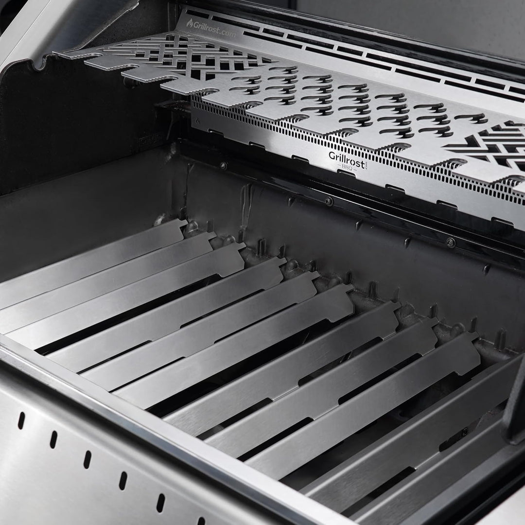 Grillrost.com Das Original Edelstahl Multistation | Warmhalterost für Broil King Baron/Regal/Imperia