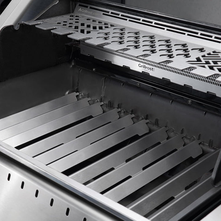 Grillrost.com Das Original Edelstahl Multistation | Warmhalterost für Broil King Baron/Regal/Imperia
