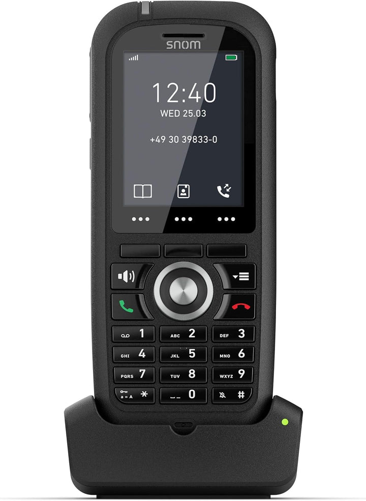 Snom M80 IP Office DECT Robustes Mobilteil EU / USA, VoIP, SIP, Bluetooth, IP65, HD, Alarmschlüssel,