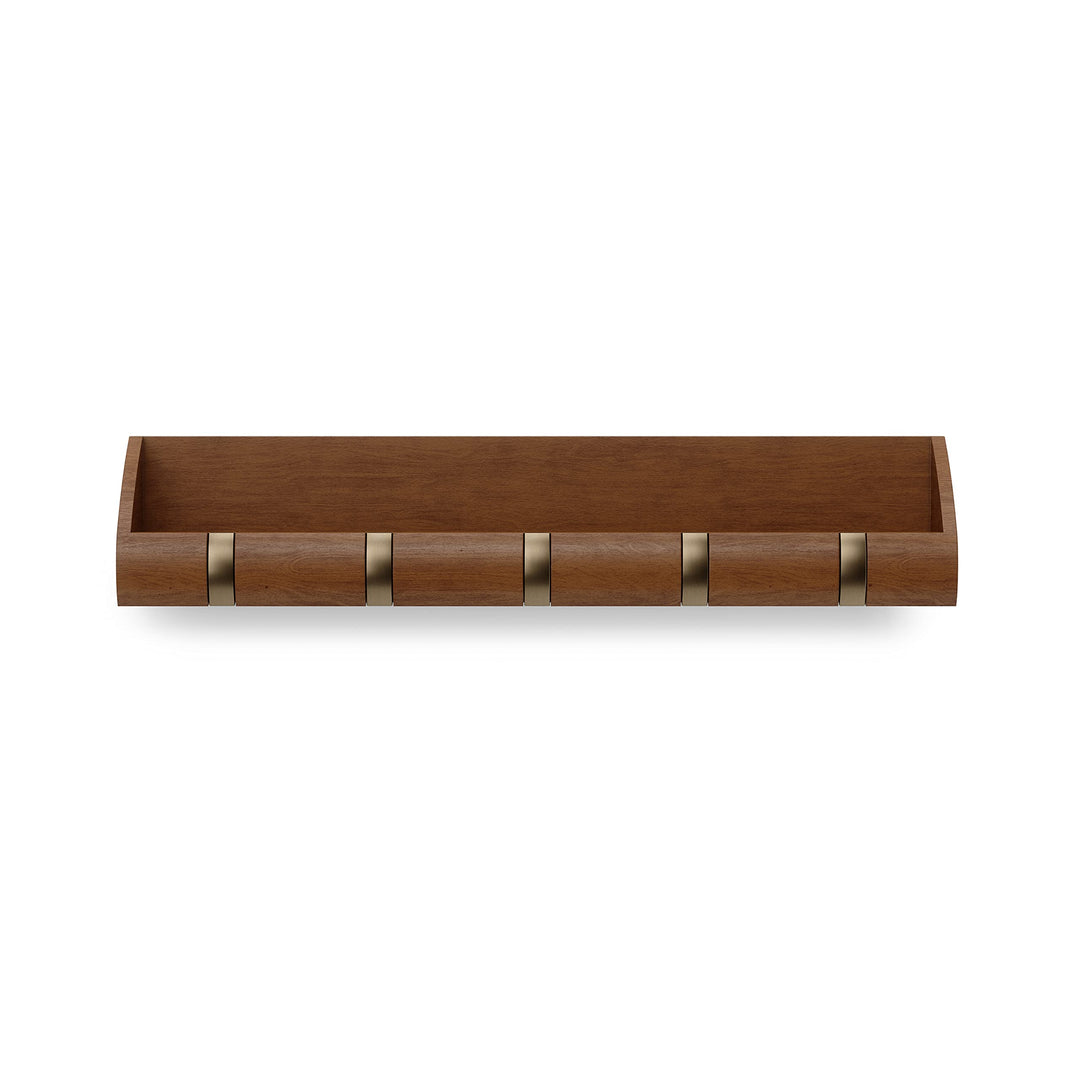 UMBRA Cubby Multifunktionaler Organizer mit 5 klappbaren Haken für den Eingang, Wandablage für Schlü