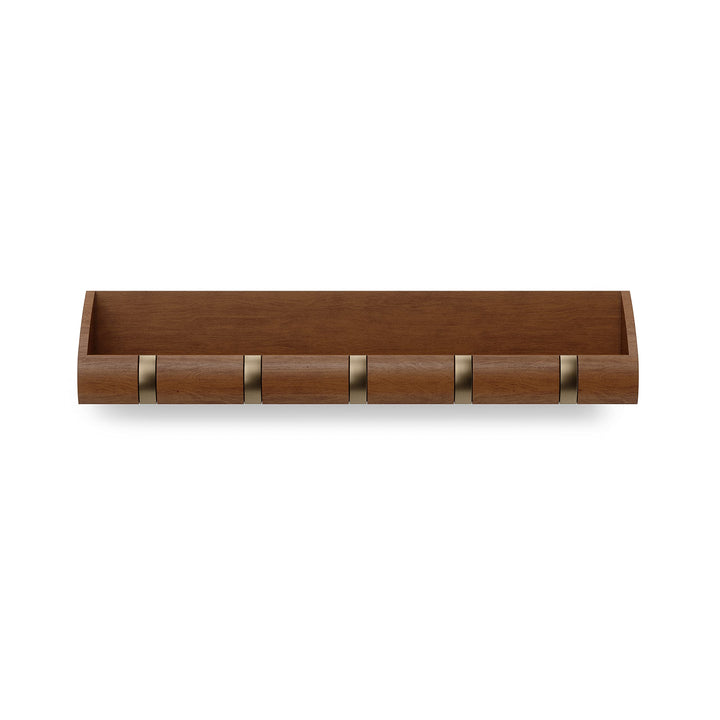 UMBRA Cubby Multifunktionaler Organizer mit 5 klappbaren Haken für den Eingang, Wandablage für Schlü
