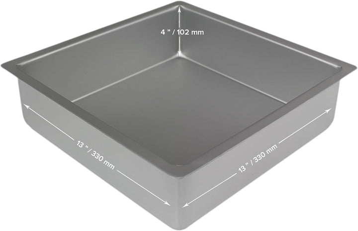 PME Quadratische Backform aus eloxiertem Aluminium, 330 x 330 x 102 mm, 33 x 33 x 10 cm, 33 x 33 x 1