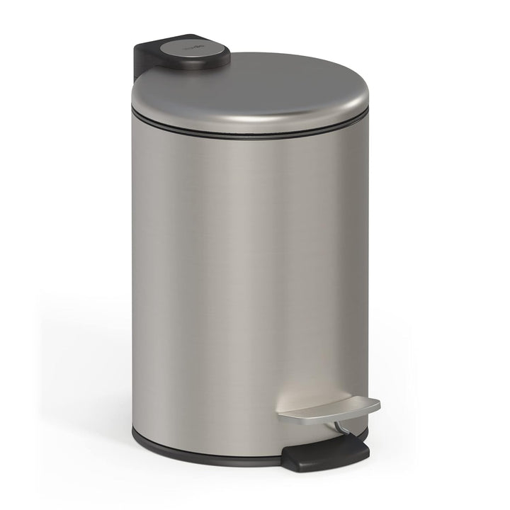 stardis 3 Liter Treteimer Edelstahl matt Anti-Fingerabdruck, Absenkautomatik Klappdeckel leise schli