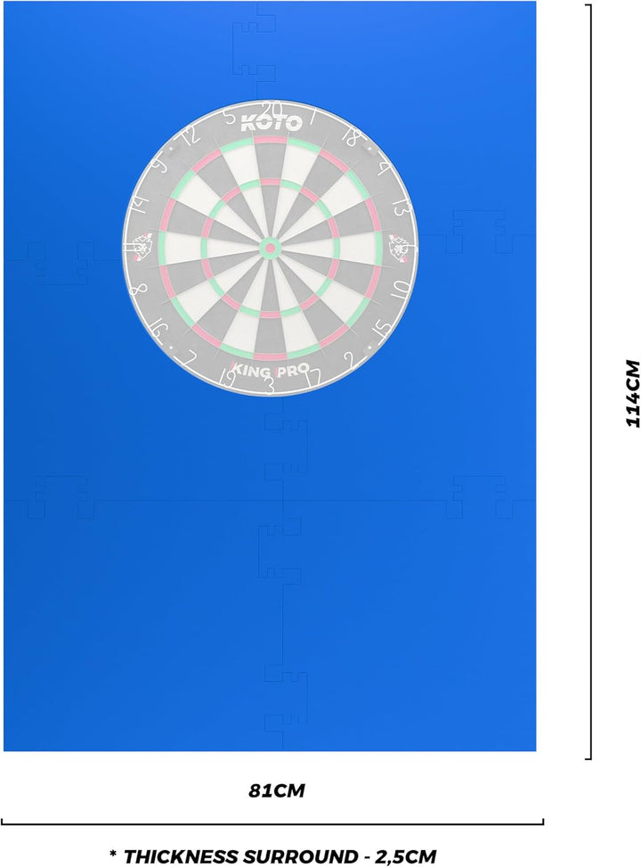 KOTO - 4pcs. Dart Surround, langlebige Dart wandschutz, verhindert Schäden, Eva 6PCS Quadrat Blau, 6