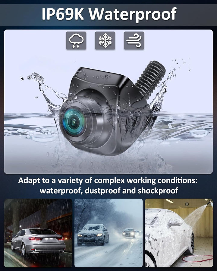 Vtopek Rückfahrkamera AHD 1080P Rückfahrkamera Auto 360° Drehbar Auto Rückfahrkamera Nachrüsten 170°