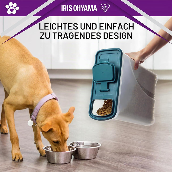 Iris Ohyama, Luftdichte Hundefutterbox, 7 l/3,5 kg, blau, Deckel mit luftdichtem Verschluss, Kunstst